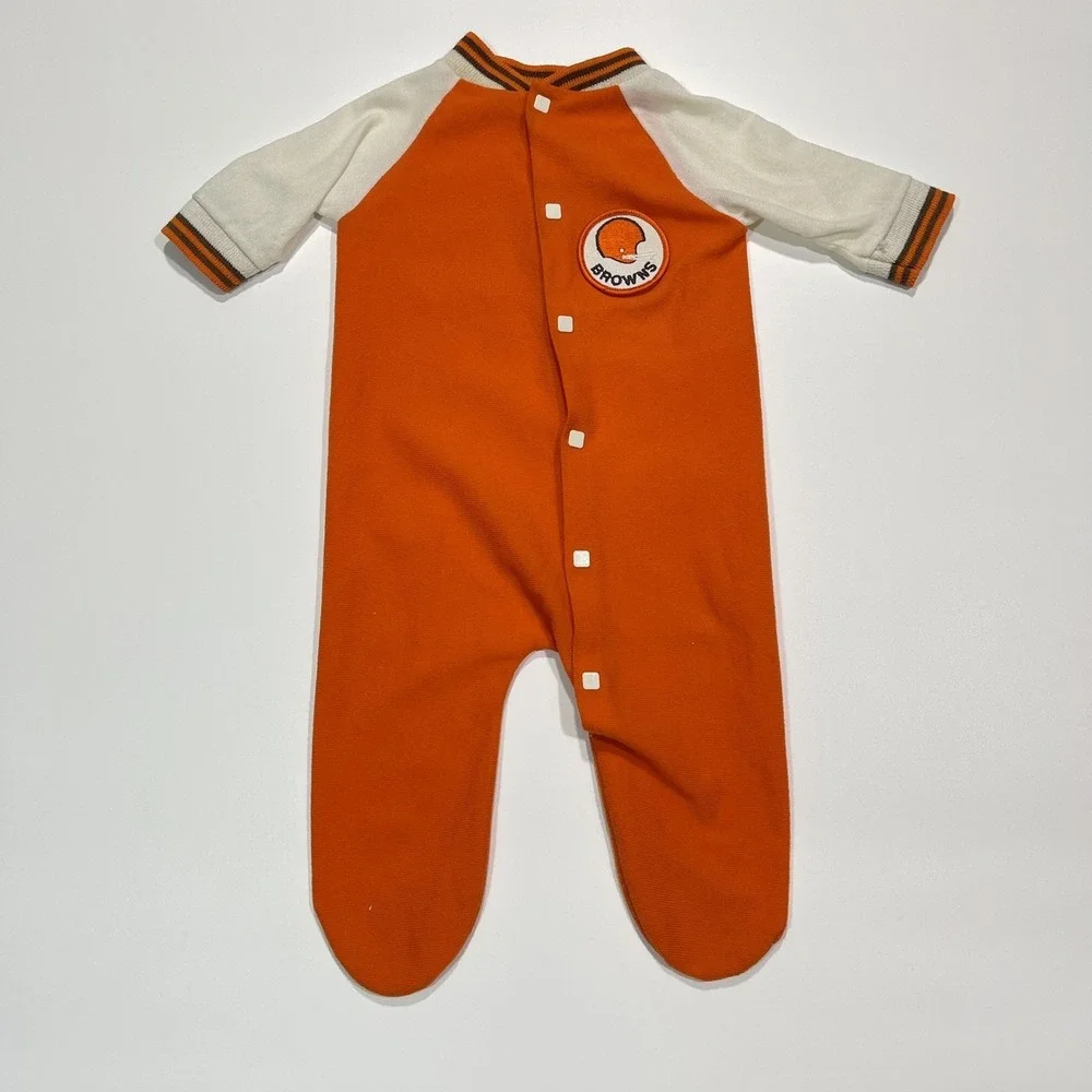 Vintage‎ 70s Cleveland Brown Baby Body Suit Pajamas